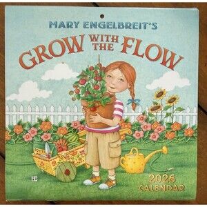 NEW Sealed Mary Engelbreit's Grow with the Flow 2026 Mini Wall Calendar 7”x7”